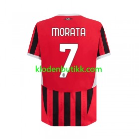 AC Milan Alvaro Morata 7 Hjemme Fotballdrakt 2024/25 Kortermet
